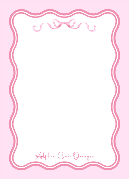 AXO Coquette Sorority Notepad