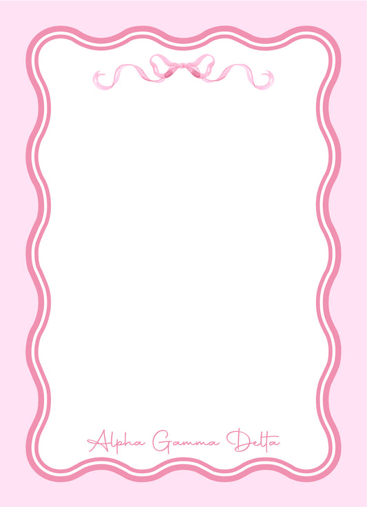 AGD Coquette Sorority Notepad