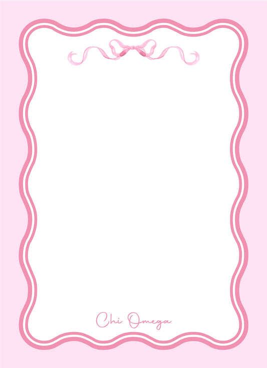 Coquette Sorority Notepad - Chi O