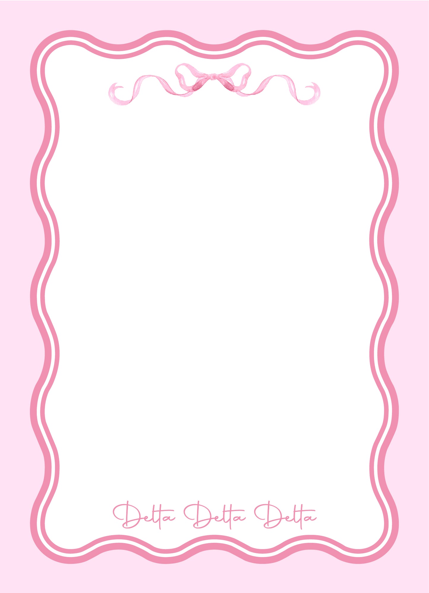 Coquette Sorority Notepad - Tri Delta