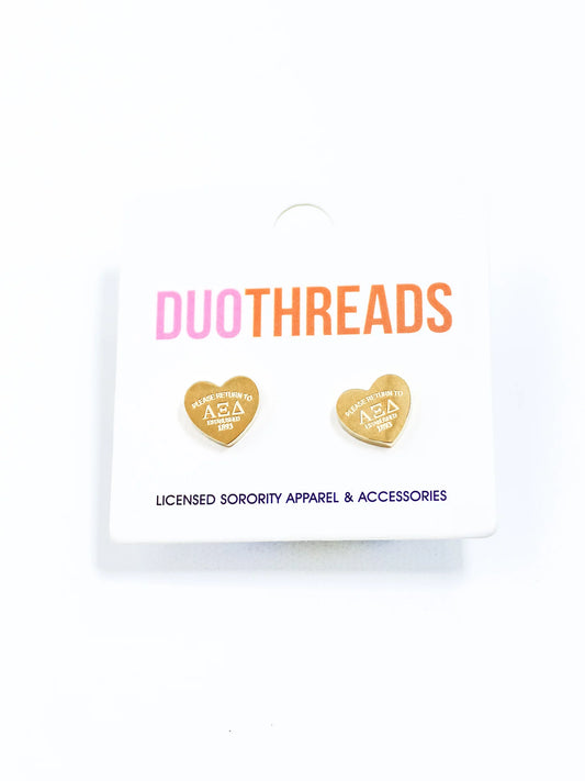 "Please Return" Heart Studs - AXiD