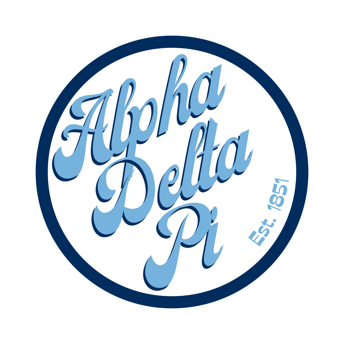 ADPi Greek Retro Button