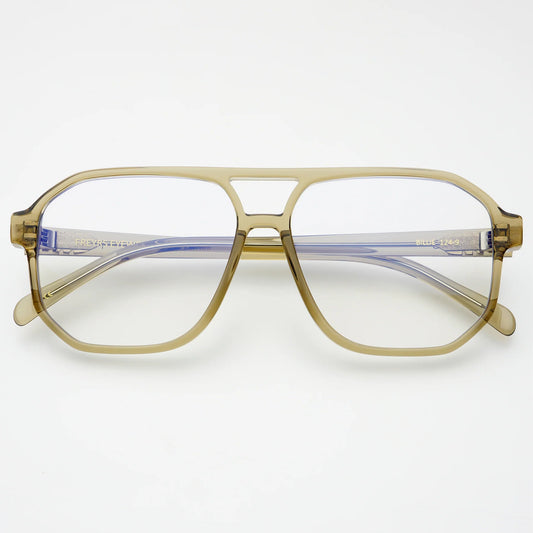 Billie Blue Light Reading Glasses - Olive
