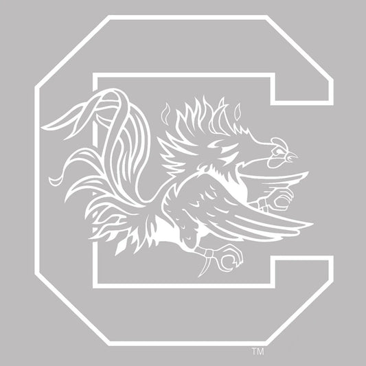 White Block C Auto Decal - 6"