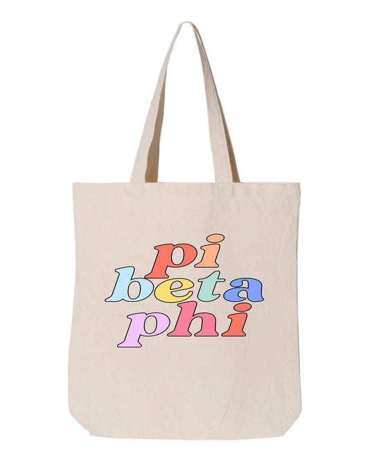 "Crawford" Canvas Tote - Pi Phi