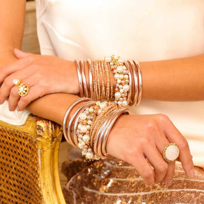 Champagne All Weather Bangles® (Set of 6) - Serenity Prayer