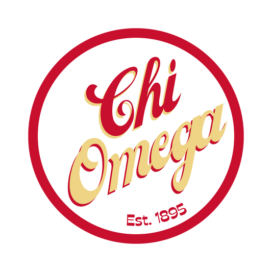 Greek Retro Button - Chi O