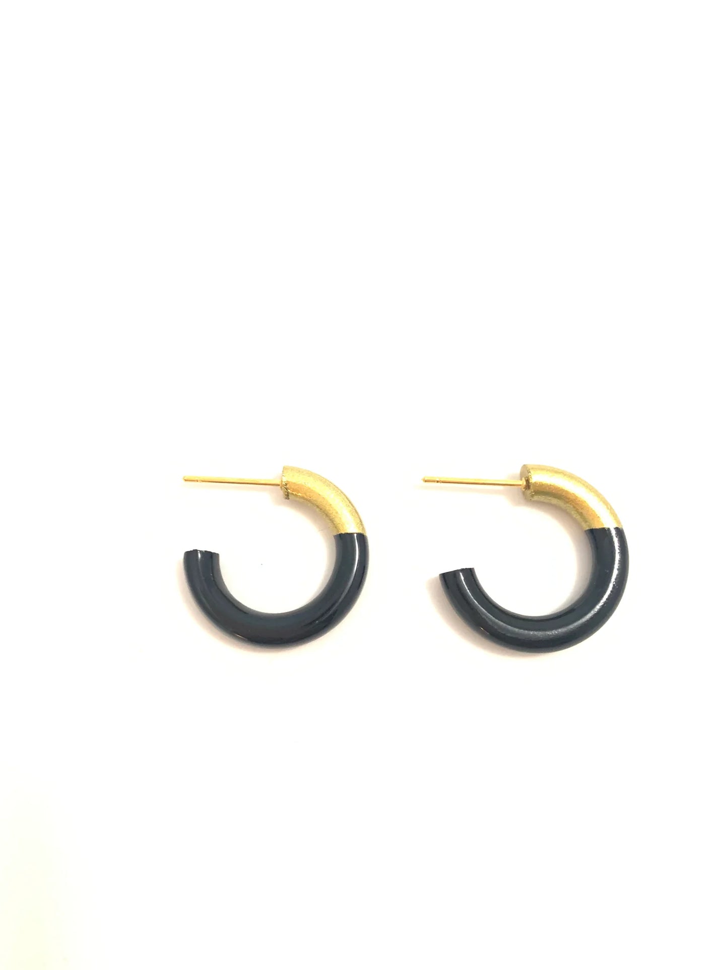 Liz Small Hoops - Black