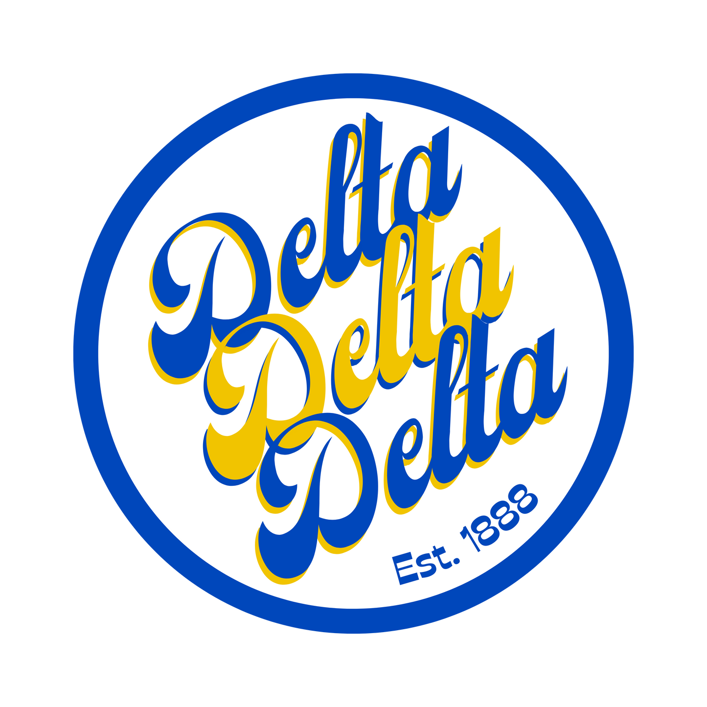 Greek Retro Button - Tri Delta