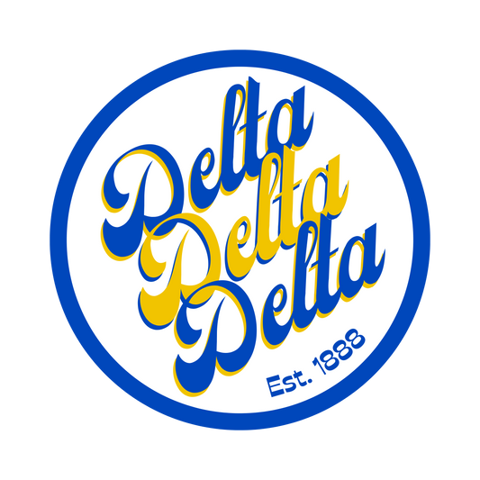 Greek Retro Button - Tri Delta