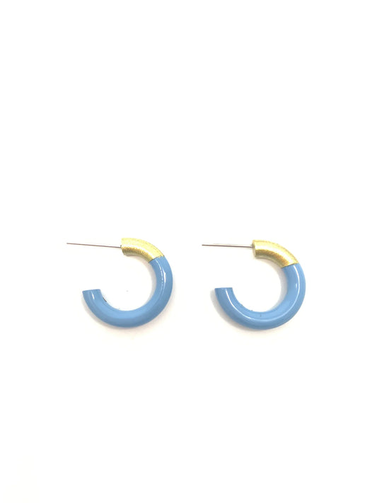 Liz Small Hoops - Peri Blue