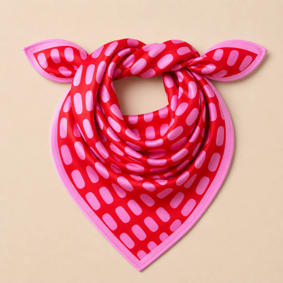 Silk Scarf: Pink and Red Confetti
