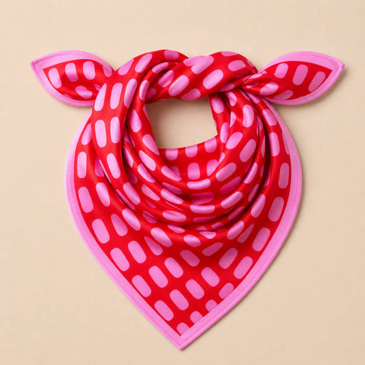 Silk Scarf: Pink and Red Confetti