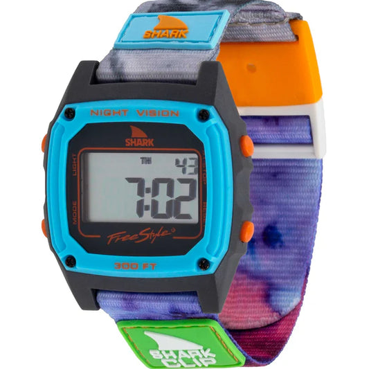 Shark Classic Clip - Tie Dye Magenta Blue