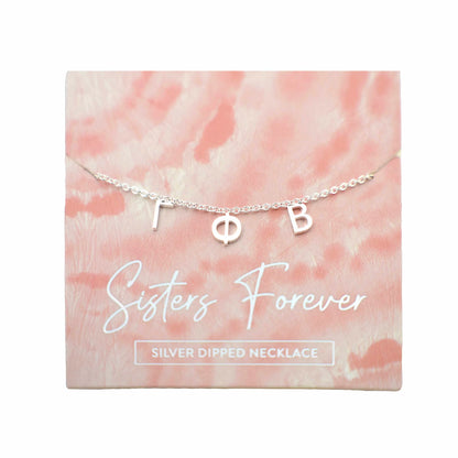 GPhi Silver Letter Necklace