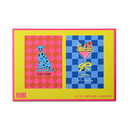Set of 8 Note Cards: Hello Friends