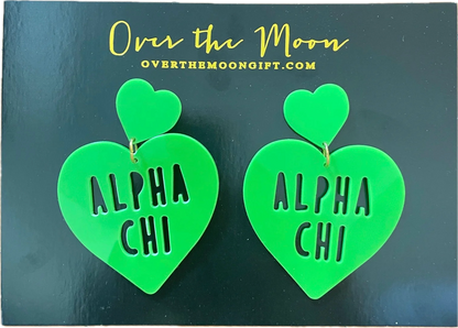 AXO Heart Earrings