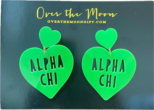 AXO Heart Earrings
