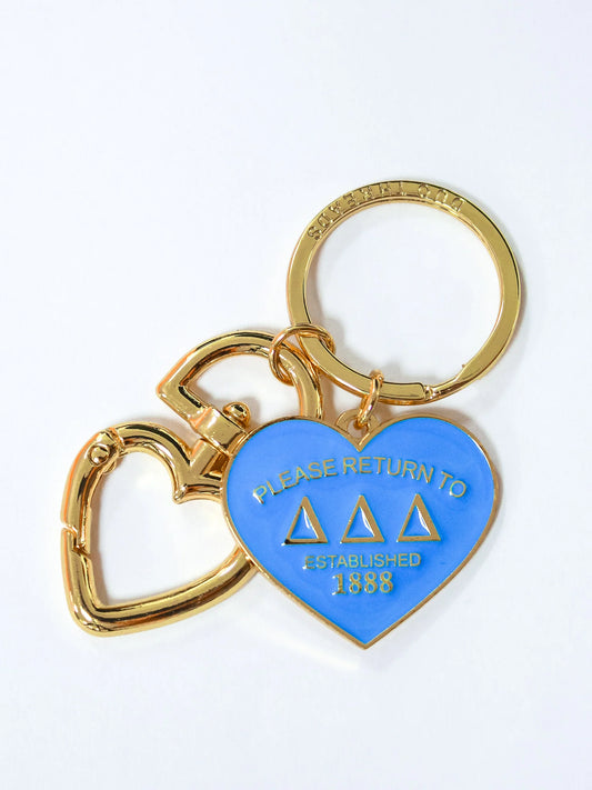 Tri Delta Please Return Keyring