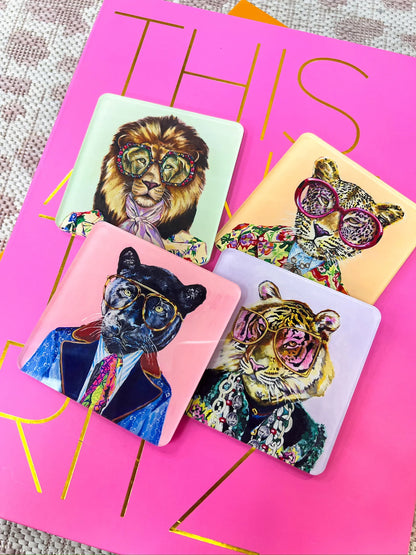 Big Cats Set of 4 Coasters