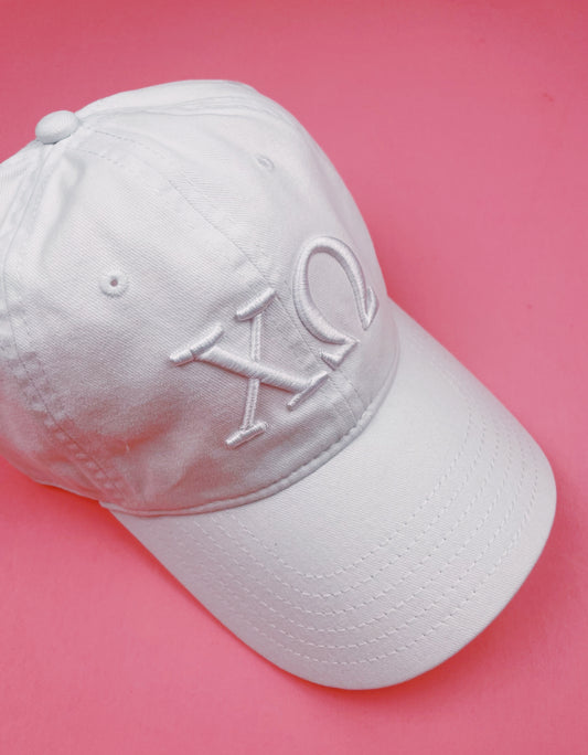 Monochrome Greek Dad Hat - Chi O