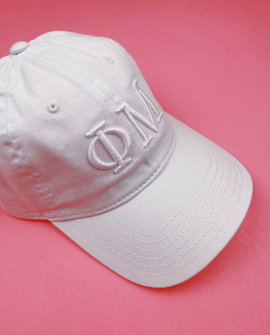 Monochrome Greek Dad Hat - Phi Mu