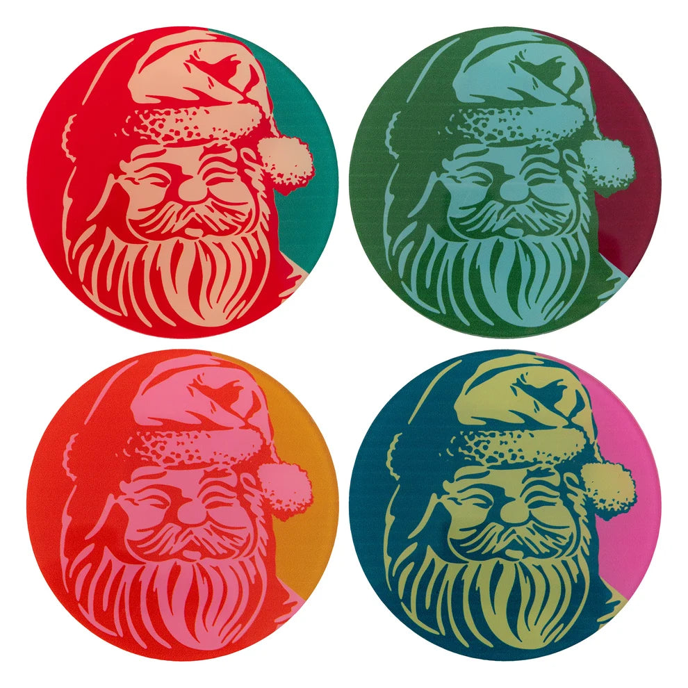 Retro Santa Acrylic Coasters