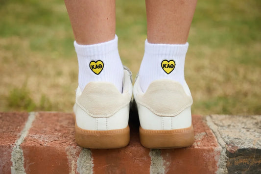 Theta Heart Quarter Socks