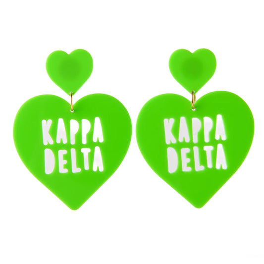 Heart Earrings - Kappa Delta