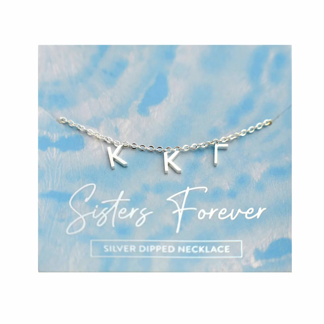 KKG Silver Letter Necklace