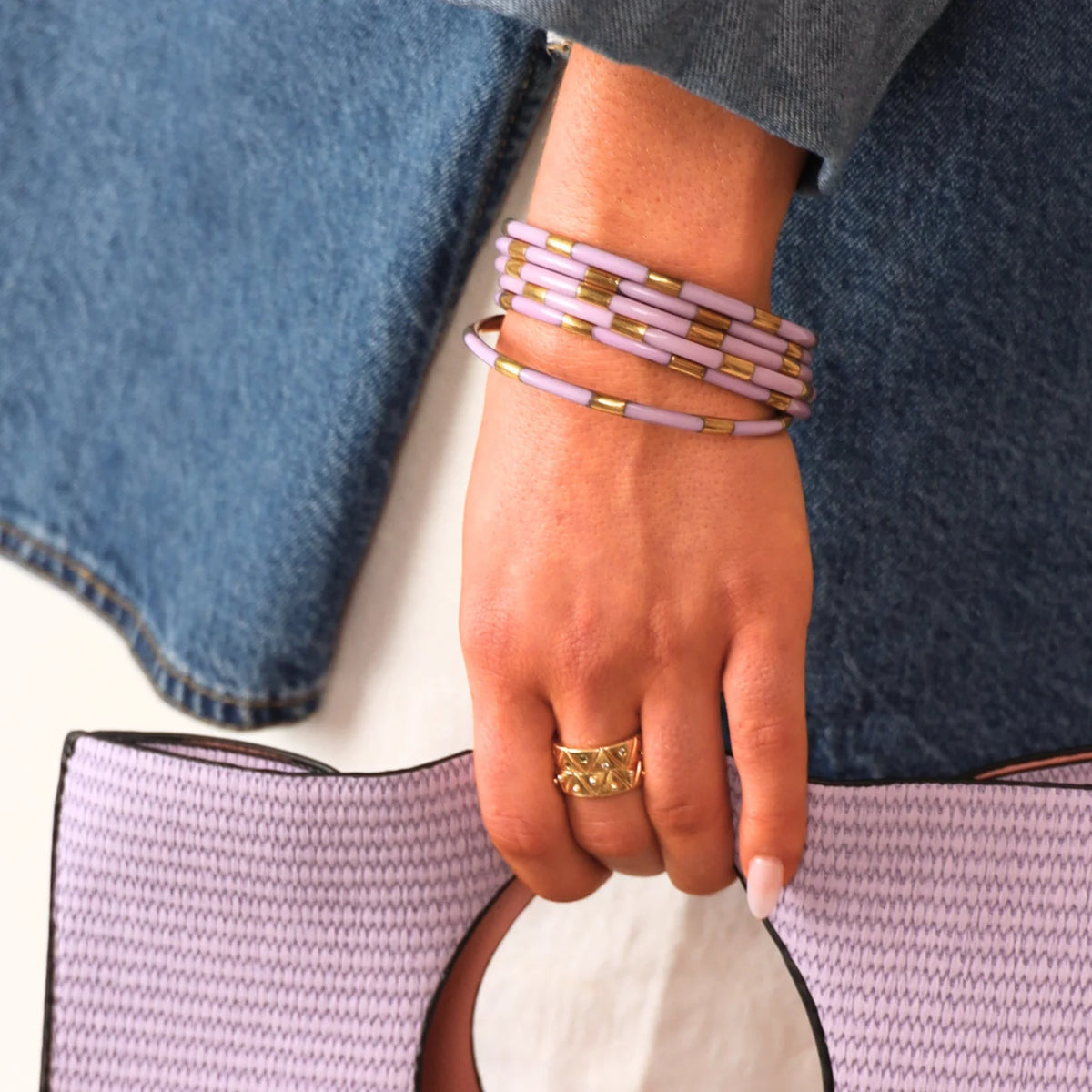 Lilac Veda Bangles - Set of 6
