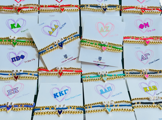 Greek "Love" Bracelet Stack - Tri Delta