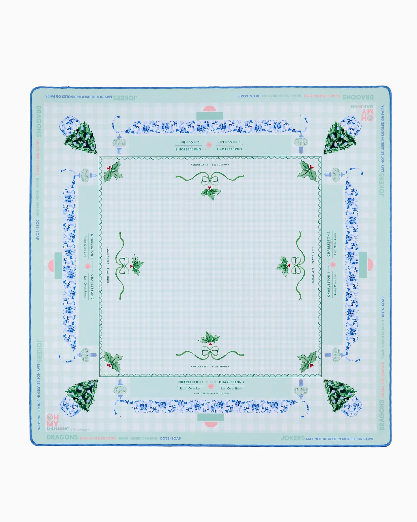 Mahjong Mat - Holly Jolly in Tube