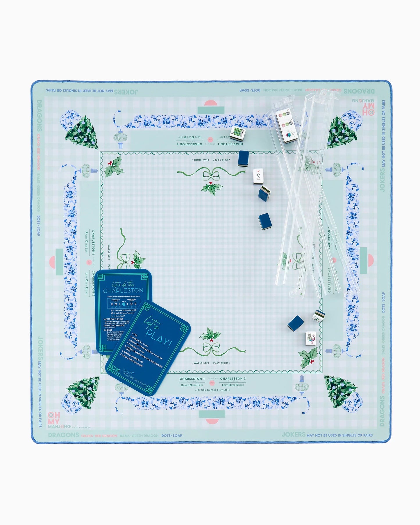 Mahjong Mat - Holly Jolly in Tube