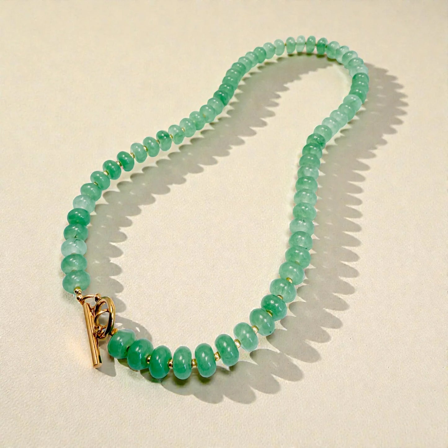 Bold Stone Necklace | GREEN JADE
