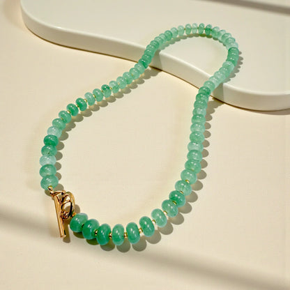 Bold Stone Necklace | GREEN JADE