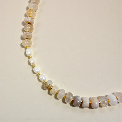 Bold Stone Necklace | Mist & Pearl