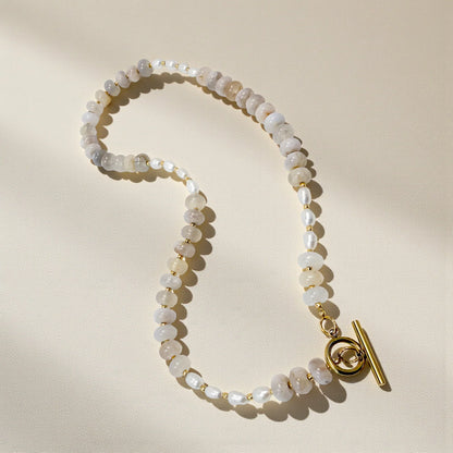 Bold Stone Necklace | Mist & Pearl