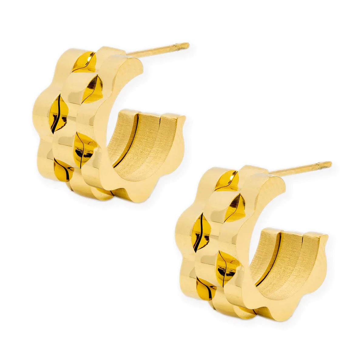 Gold Rolly Rolly Gold Hoops – A Little Happy