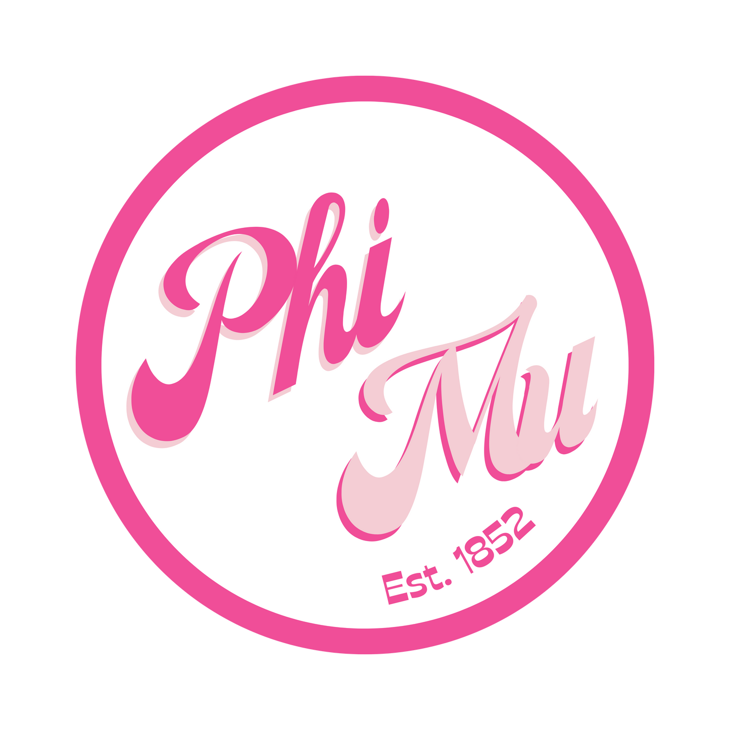 Phi Mu Greek Retro Button