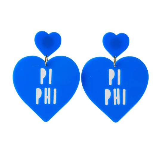 Heart Earrings - Pi Beta Phi
