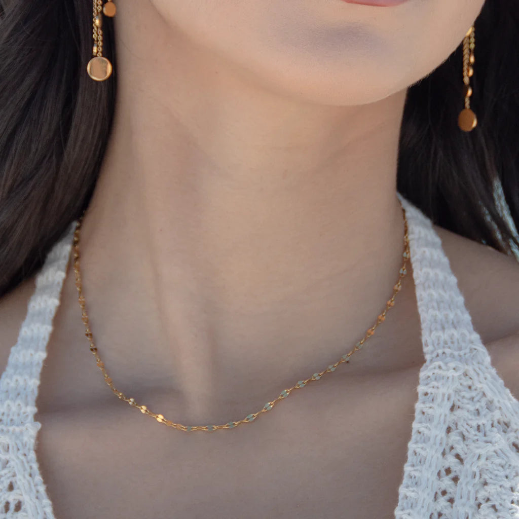 Ribbon in the Sky Necklace - Gold