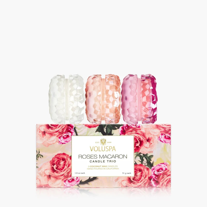 Roses Collection - Macaron Candle Trio