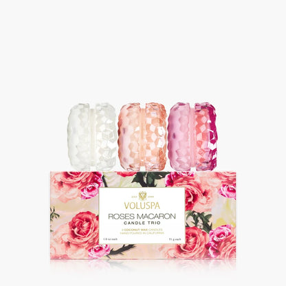 Roses Collection - Macaron Candle Trio