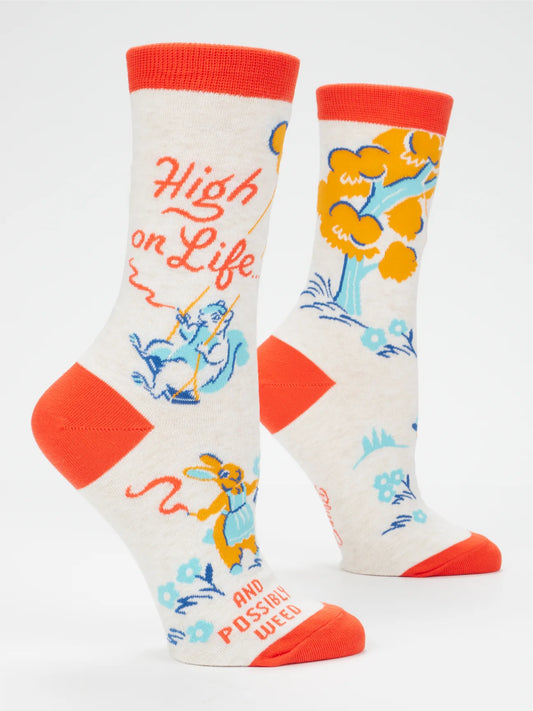 High on Life W-Crew Socks