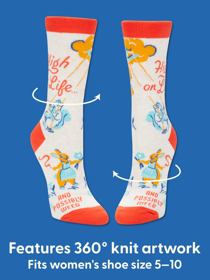 High on Life W-Crew Socks