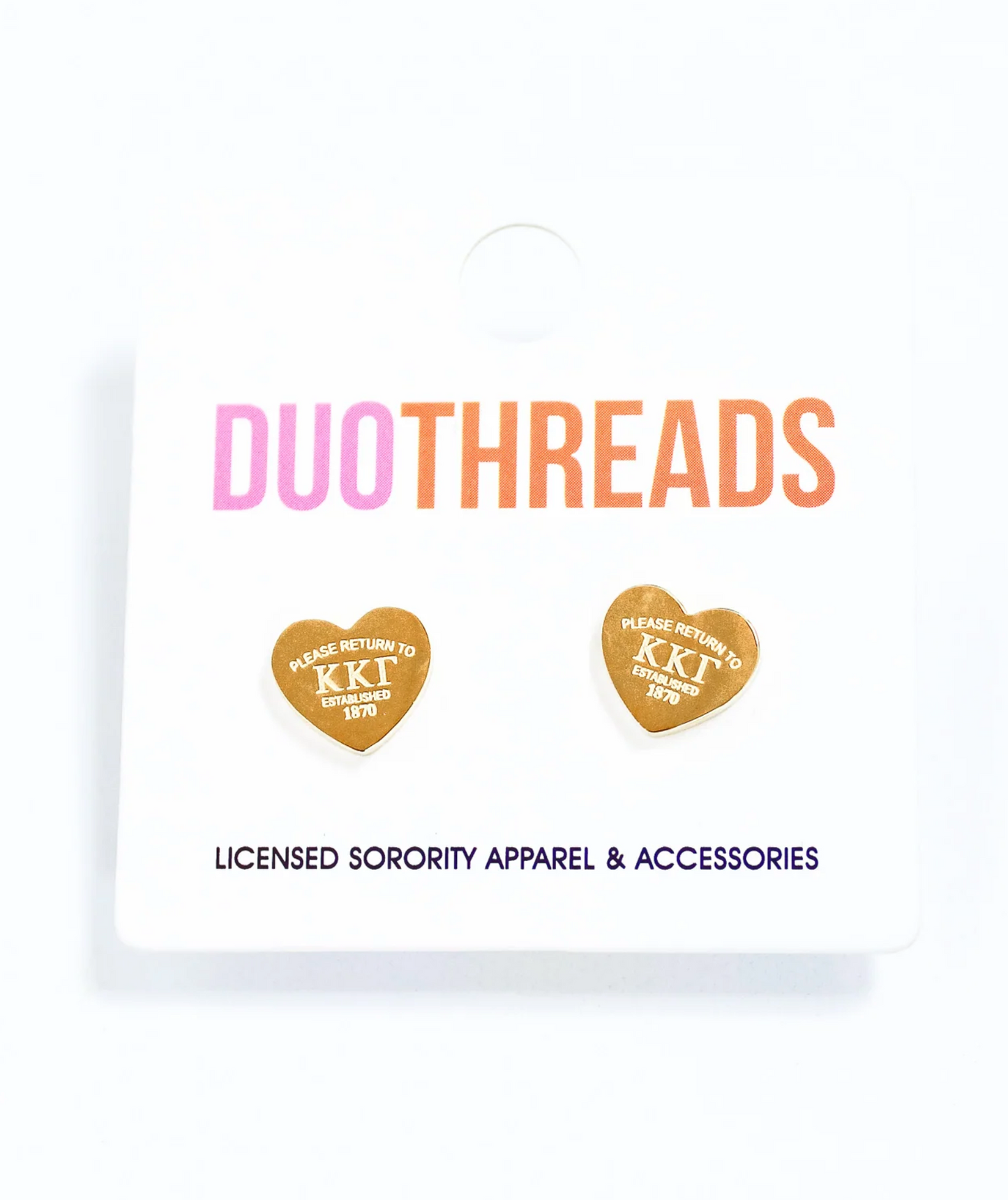 "Please Return" Heart Studs - KKG