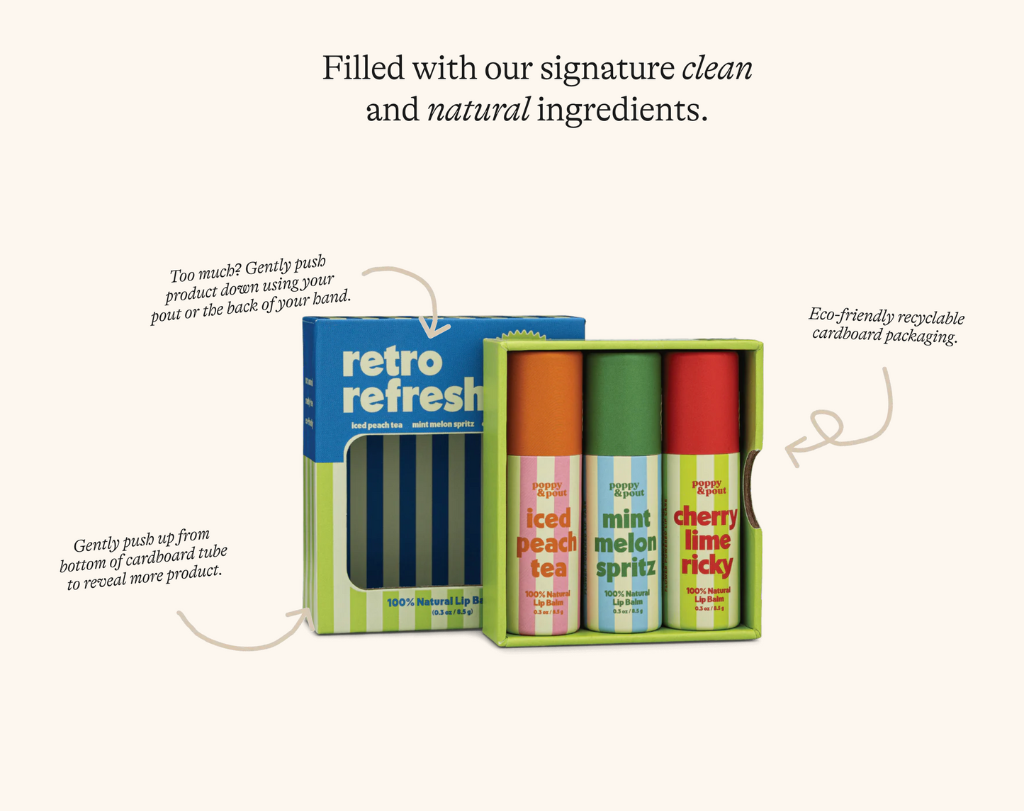 Retro Refreshers Lip Balm Trio