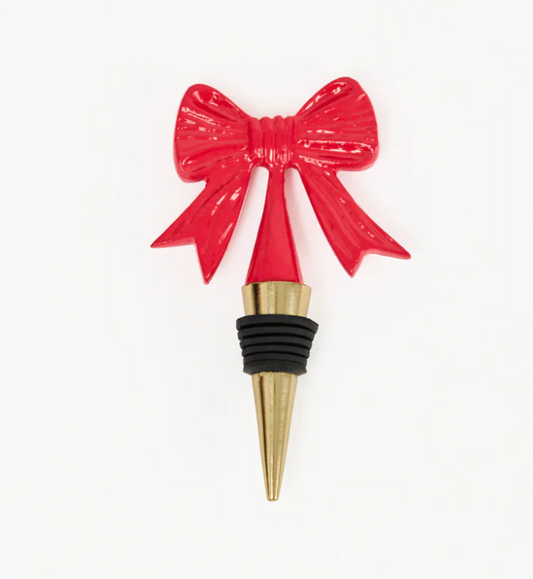Red Bow Wine Stopper