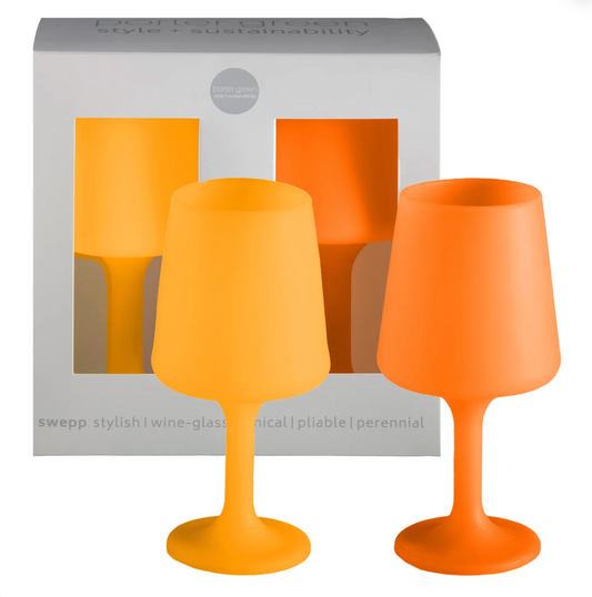 buttermilk + cantaloupe | swepp | silicone unbreakable wine glasses